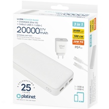 Powerbank PLATINET 20000 mAh White (PMPB20SETW)