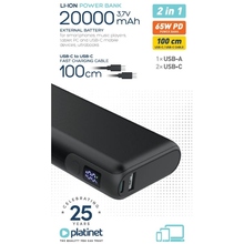 Powerbank PLATINET 20000 mAh Black (PMPB20DL202B)