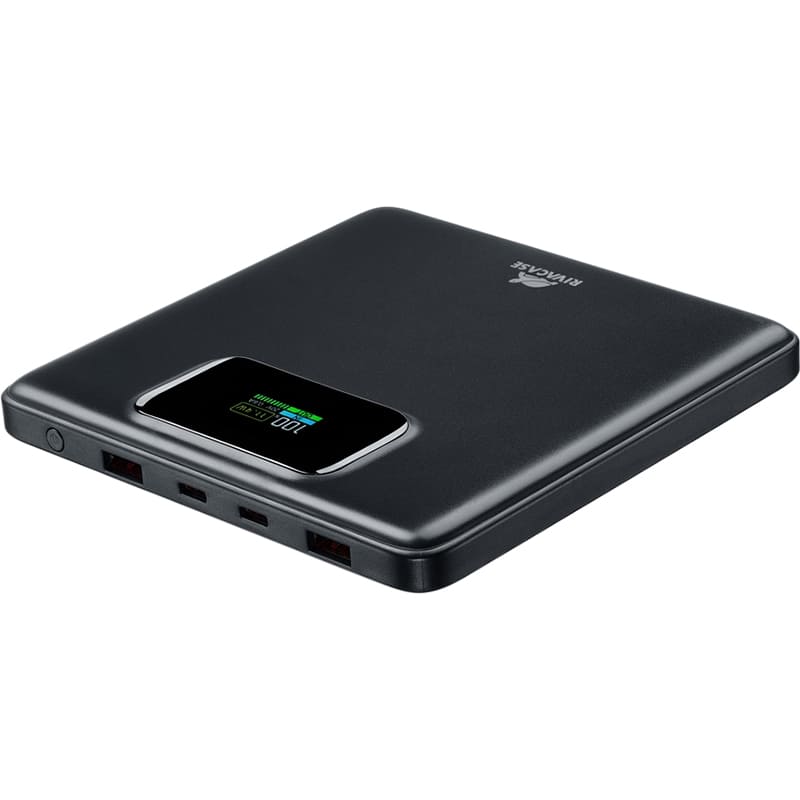 Powerbank RIVACASE RIVAPOWER VA1090 20000mAh 100W Black Вхідний роз'єм USB Type-C