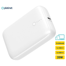 Powerbank PLATINET 10000mAh 20W PD 22,5 QC  LI-ION EV-BATTERY WHITE (PMPB10DL104W)