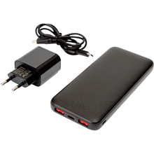 Powerbank PLATINET SET 10000mAh 20W PD CHARGER 1M CABLE BLACK (PMPB10SETB)
