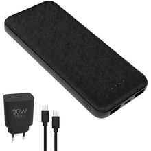 Powerbank PLATINET SET 10000mAh 20W PD CHARGER 1M CABLE BLACK (PMPB10SETB)