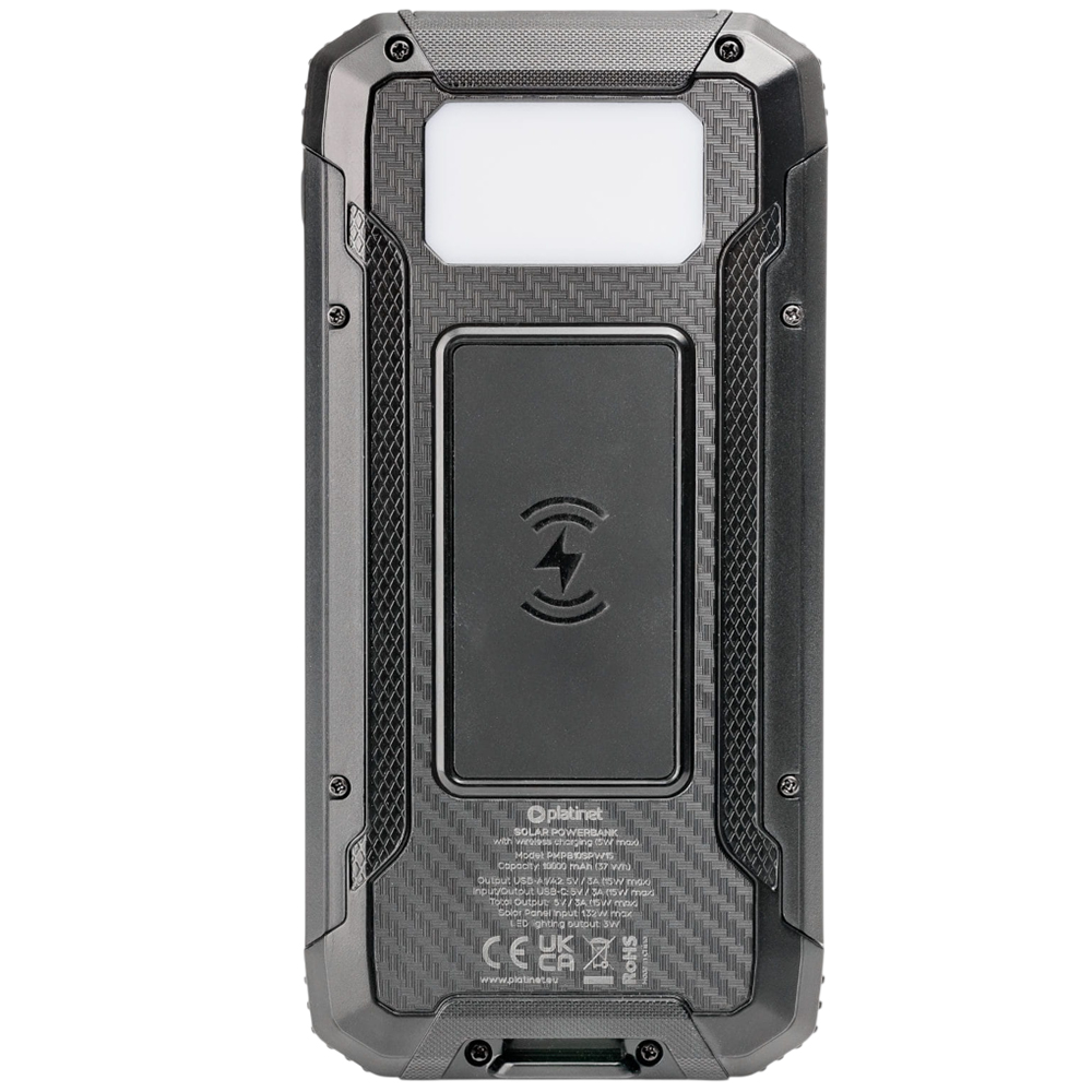 Powerbank PLATINET 10000mAh SOLAR PANEL WIRELESS CHARGER 15W 2X USB-A USB-C (PMPB10SPW15) Торговая марка PLATINET
