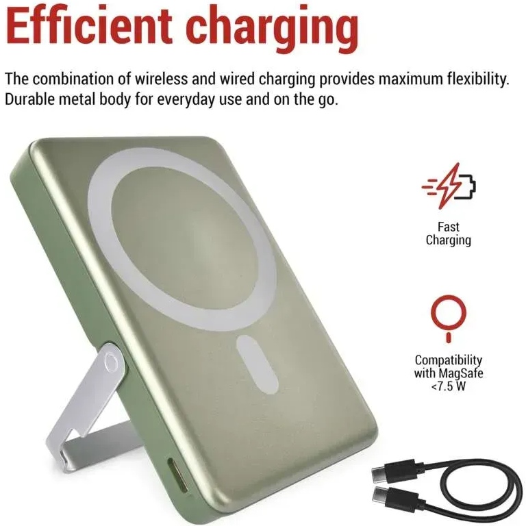 Обзор Powerbank EMOS B0552AG MagSafe 10 000 mAh Green (B0552AG)