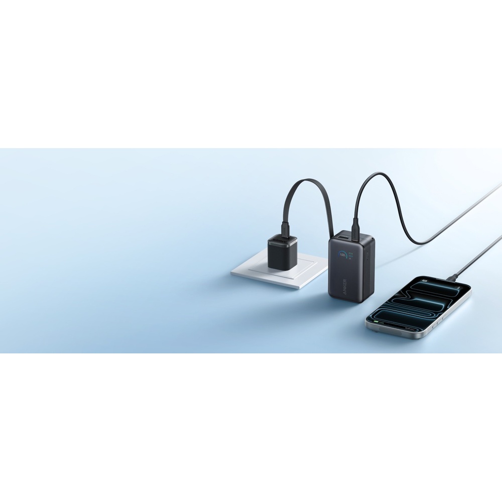 Powerbank ANKER Nano 10000 mAh 45W Built-In USB-C Cable Black (A1638H11) Емкость 10000