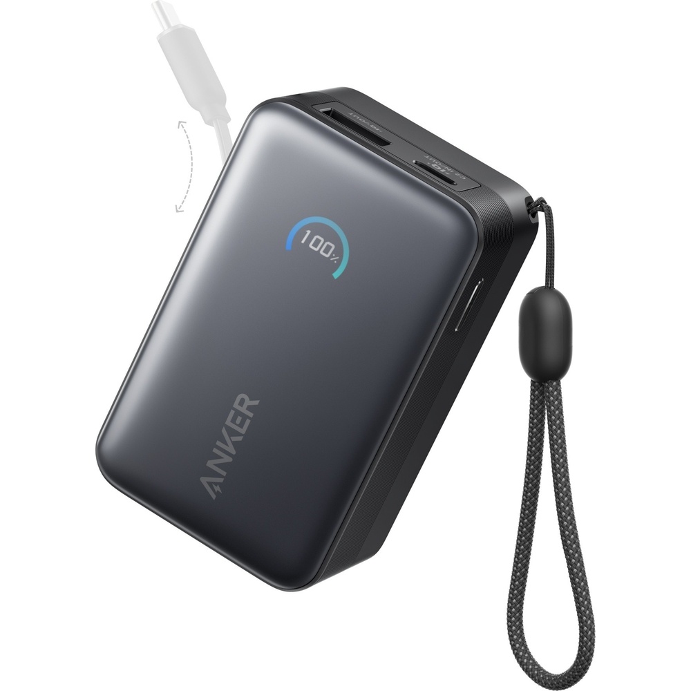 Powerbank ANKER Nano 10000 mAh 45W Built-In USB-C Cable Black (A1638H11) Торговая марка ANKER