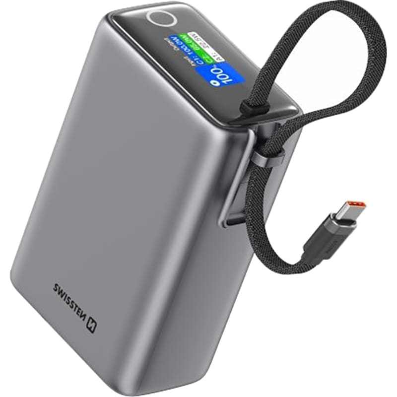 Powerbank SWISSTEN POWER BANK TRAVEL 25000mAh 100W Grey (8595217493346) Ємність 25000