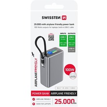 Powerbank SWISSTEN POWER BANK TRAVEL 25000mAh 100W Grey (8595217493346)