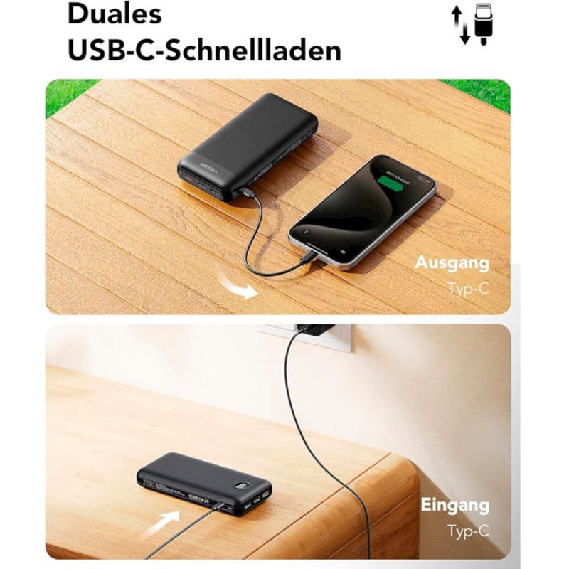 Powerbank VEGER V2708 27000mAh 20W Black Ємність 27000