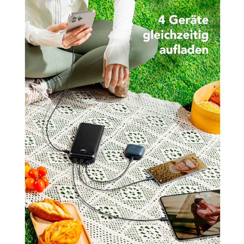 Powerbank VEGER V2708 27000mAh 20W Black Вхідний роз'єм micro-USB, USB Type-C