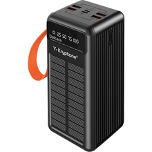 Powerbank Y-KRYPTONE S-05 SOLAR CHARGE LED Light 50000 mAh CABLE in Black (YK-S05SLC-B)
