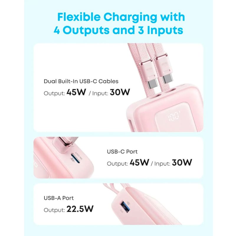 Заказать Powerbank ANKER 20000 mAh 45W Black (A1681H12)