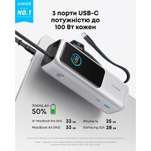 Powerbank ANKER 25000 mAh 165W Silver (A1695H41)