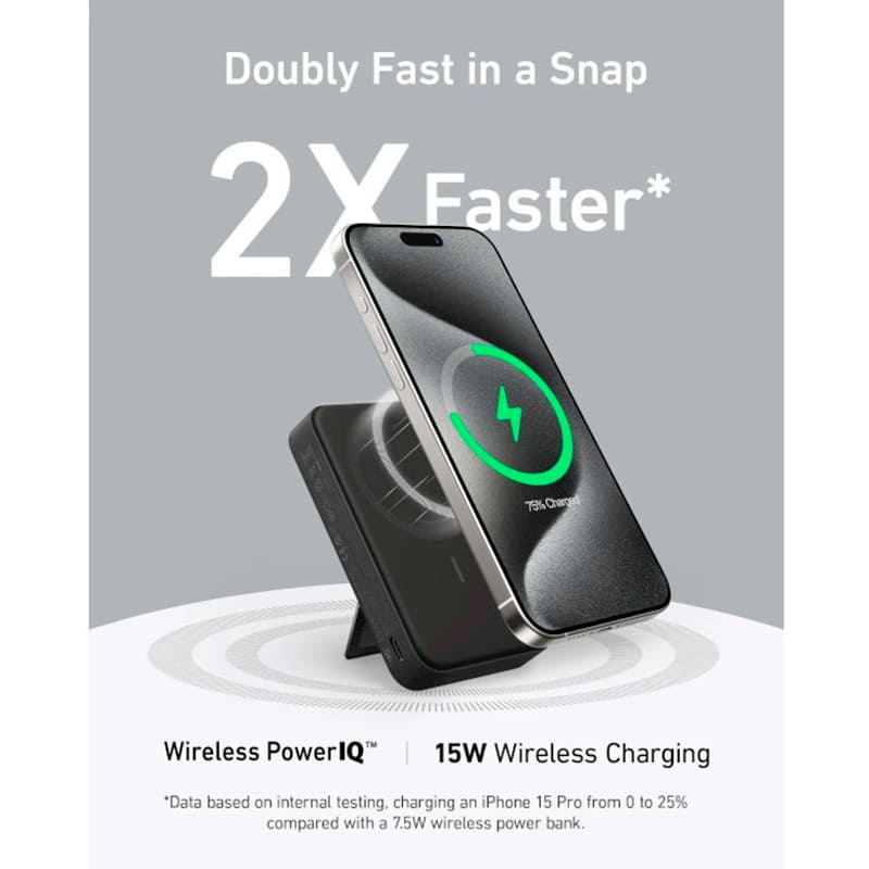 Powerbank ANKER MagGo 10000 mAh 27W Black (A1654G11) Емкость 10000