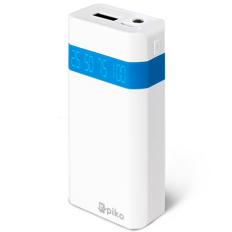 Powerbank PIKO PB040 4000mAh (бело-голубой) (1283126472633)