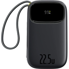 Powerbank BASEUS EnerFill FC31 20000mAh Digital Display 2 Built-in Cables 22.5W Cosmic Black (P10082107123-00)