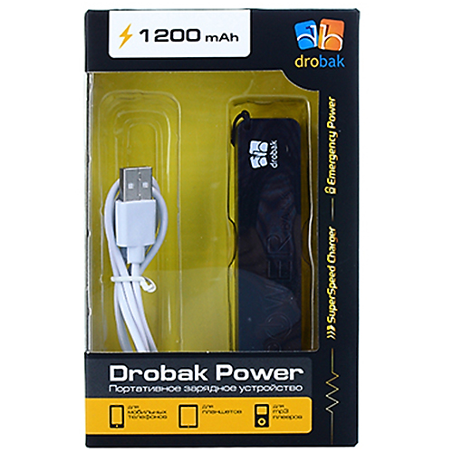 Фото Powerbank DROBAK Alum-5000 Li-Pol Black + Power-1200 Li-Ion Black