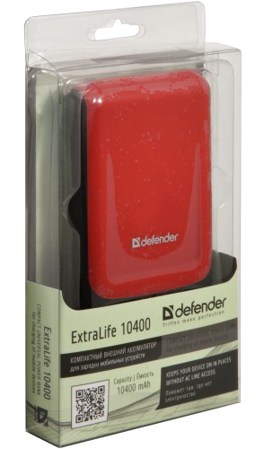 Powerbank DEFENDER ExtraLife 10400 Торгова марка DEFENDER