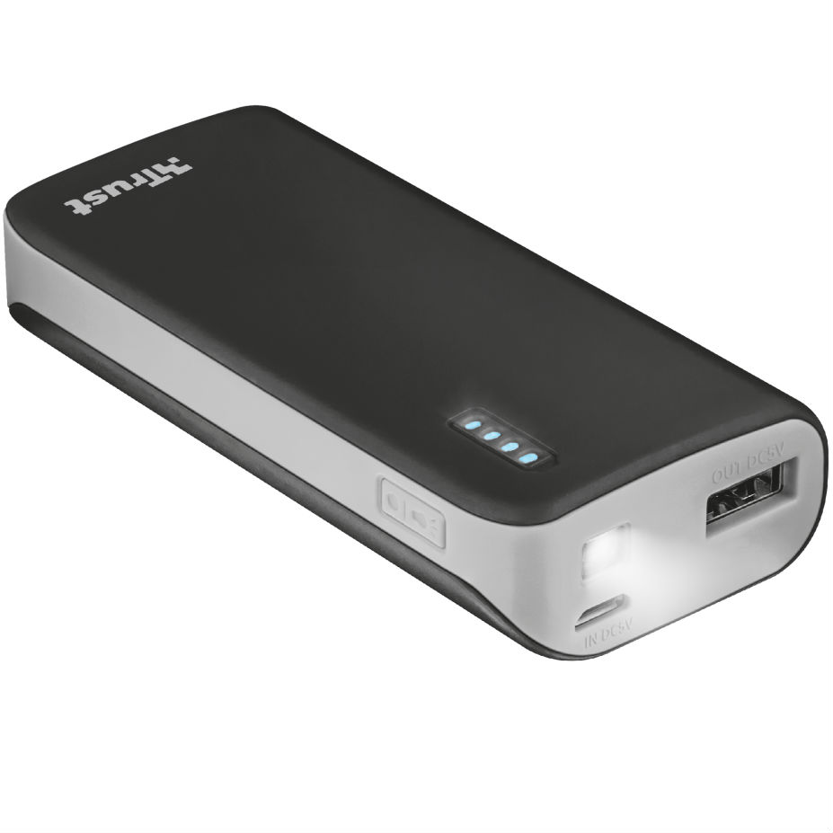 

Powerbank TRUST Primo Power Bank 5200mAh Black (21635), Primo 5200