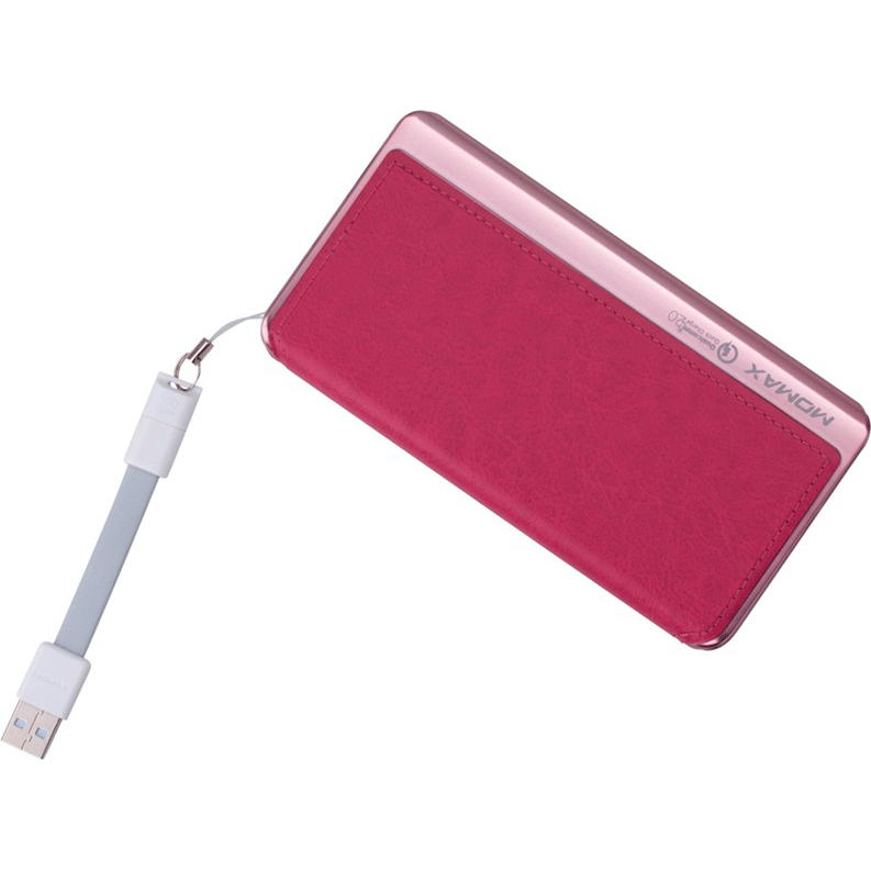 Powerbank MOMAX iPower Elite+ 8000mAh QC2.0 Pink (IP52AP) Торговая марка MOMAX