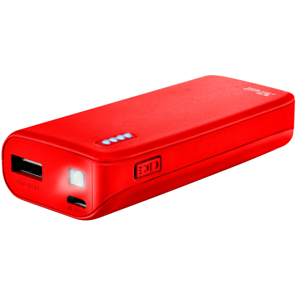 Powerbank TRUST Primo 4400 matte red (22136) Комплектация  кабель micro-USB для зарядки, руководство пользователя