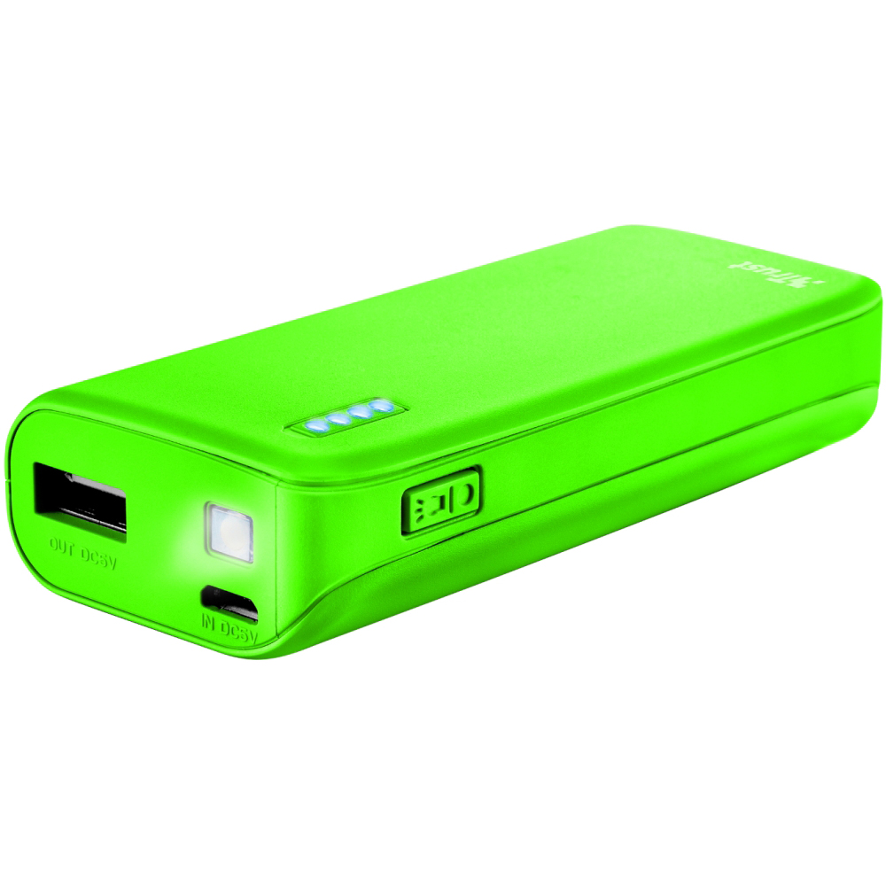 Powerbank TRUST Primo 4400 neon green (22058) Комплектация  кабель micro-USB для зарядки, руководство пользователя