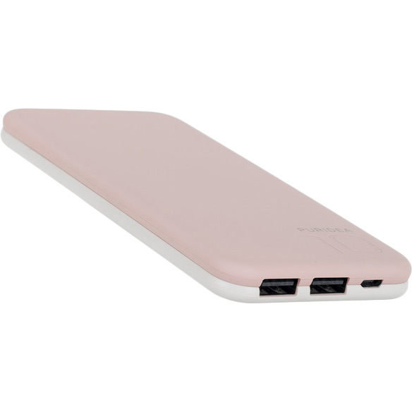 Powerbank PURIDEA S2 10000mAh Rubber Pink & White Тип аккумулятора Li-Pol