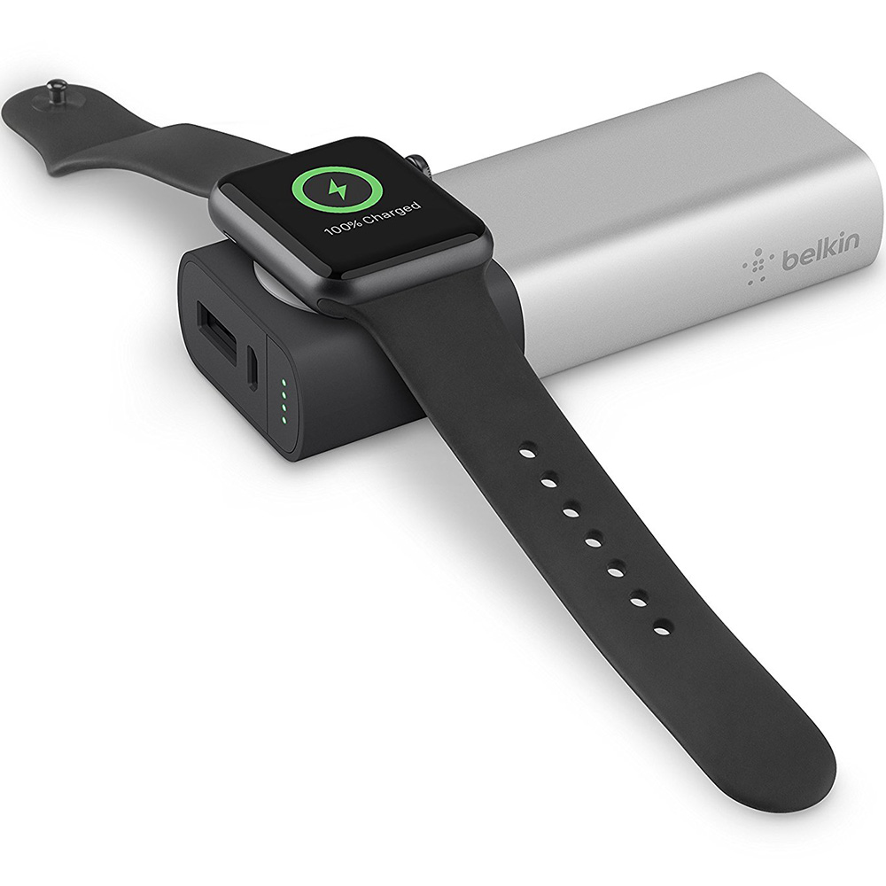 Powerbank BELKIN для Apple Watch и iPhone 6700mAh (F8J201btSLV) Комплектация  кабель USB/microUSB