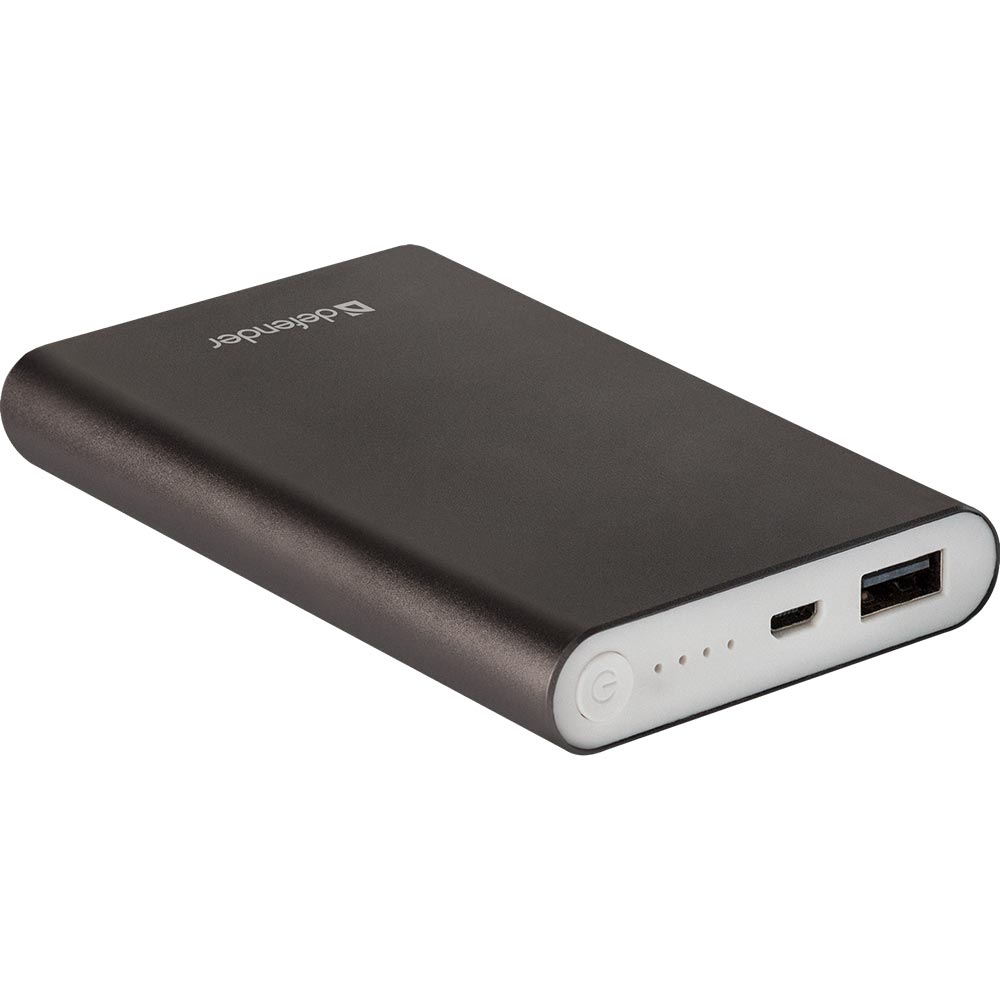 

Powerbank DEFENDER ExtraLife 8000B 8000 mAh Black (83622), (83622)ExtraLife 8000B Li-pol,