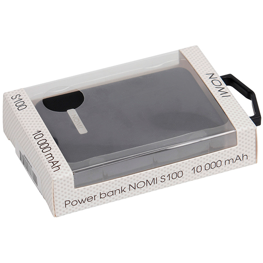 Powerbank NOMI S100 10000mAh Black Вхідний роз'єм micro-USB