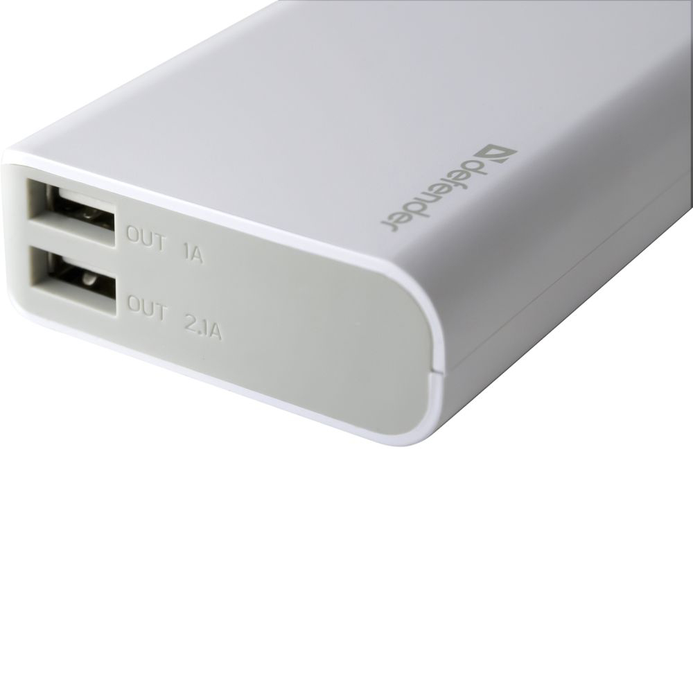 Powerbank DEFENDER ExtraLife 10400 ECO white Торгова марка DEFENDER