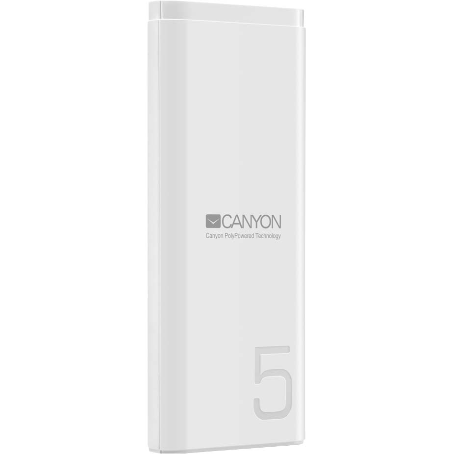 

Powerbank CANYON 5000 мAч White (CNE-CPB05W), аккумулятор 5000 мAч (CNE-CPB05W)