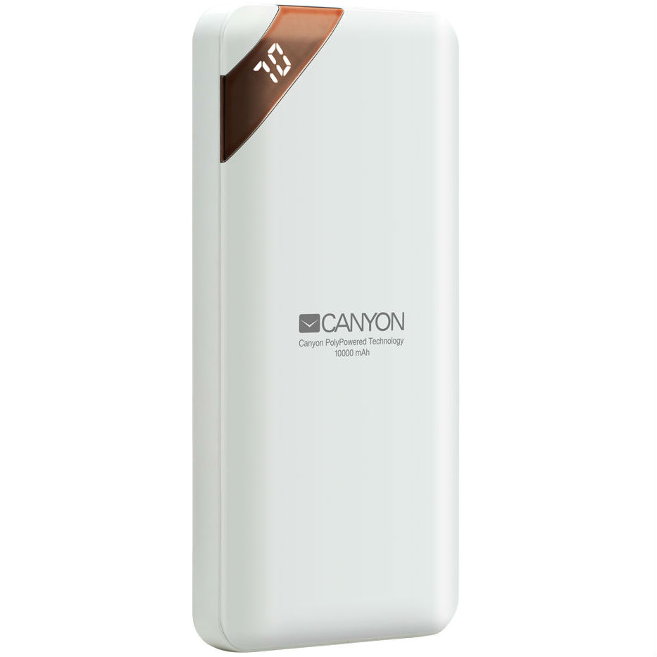 

Powerbank CANYON 10000 мАч White (CNE-CPBP10W), аккумулятор 10000 мАч (CNE-CPBP10W)