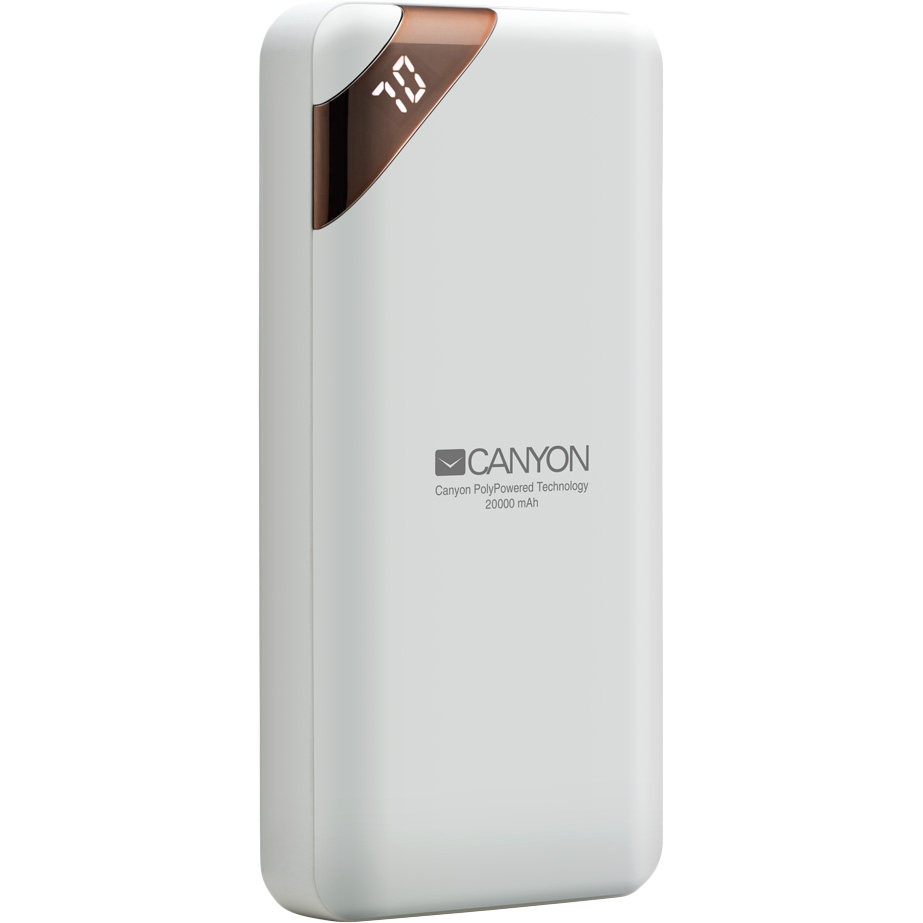 

Powerbank CANYON 20000 мАч White (CNE-CPBP20W), аккумулятор 20000 мАч (CNE-CPBP20W)