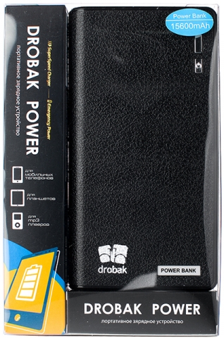 Powerbank DROBAK Power-15600 (Li-Pol/Black) 606803 Торговая марка DROBAK