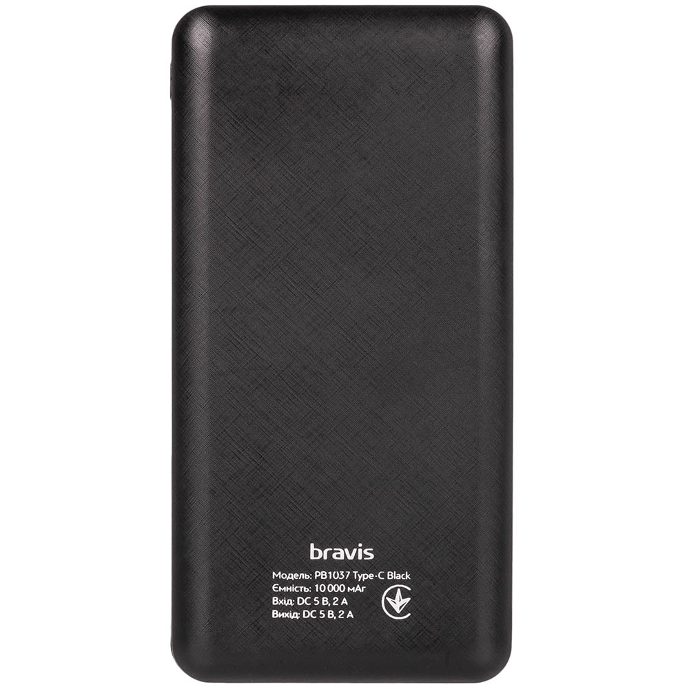 Powerbank BRAVIS PB1037 10000 mAh Type-C Black Торгова марка BRAVIS
