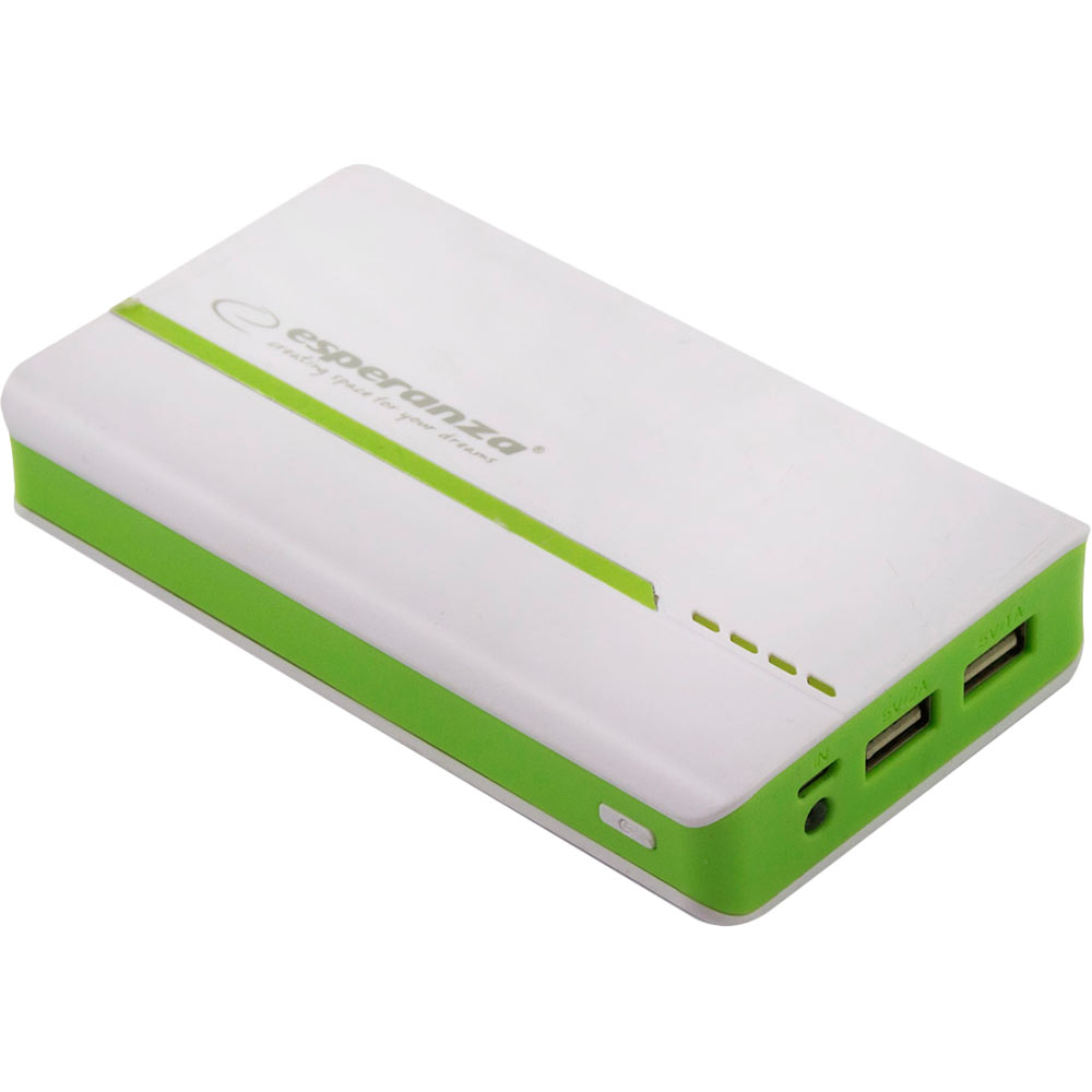 

Powerbank ESPERANZA EMP107WG 11000 mAh White-Green, EMP107WG 11000 mAh White-Green