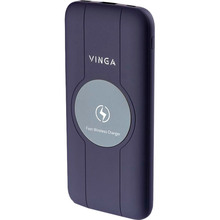 Powerbank VINGA 10000 мAч Wireless QC3.0 PD soft touch Purple (U0359487)