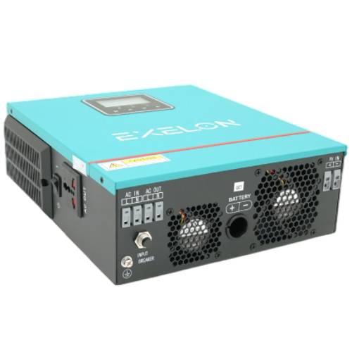 Інвертор EXELON EXS-1000/12 1000VA 12V 0-40A MPPT 20-150VDC 80A (YT-EXS-1000-12) Габарити 29х24х9.1