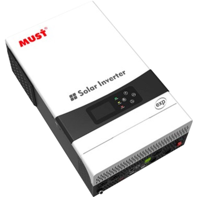 Гибридный инвертор MUST PV19-6048EXP, 6000W, 48V, 1-60А, 160-275V, MPPT (80А, 450 Vdc) Дополнительно Автоматический запуск на нагрузку; Возможность выбора выходного напряжения; Возможность параллельной работы; Возможность подключения аккумуляторной батареи; Возможность удаленного управления/мониторинга; Дисплей; Холодный старт; Выбор силы зарядного тока