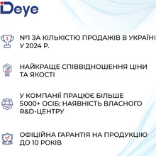 Гібридний інвертор DEYE 10kW 48V 3 MPPT (SUN-10K-SG02LP1-EU-AM3)