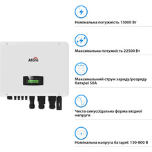 Гибридный инвертор AFORE 15KW HV-battery 2 MPPT Wi-Fi 220/380V (AF15K-TH) Гибридный инвертор AFORE 15KW HV-battery 2 MPPT Wi-Fi 220/380V (AF15K-TH)
