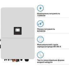Інвертор DEYE SUN-75K-SG02HP3-EU-EM6 75KW 220/380V
