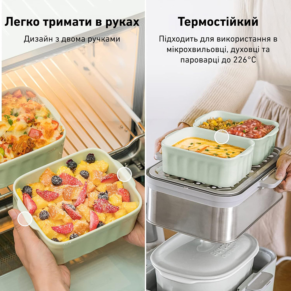 Ланч-бокс BUYDEEM CT1006 Cozy Greenish (CT1006-CG) Матеріал фарфор