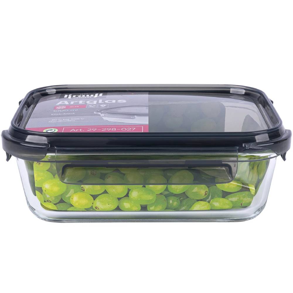 Контейнер KRAUFF 1000мол 196x146x61мм (29-298-027) Матеріал скло