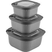 Набор контейнеров IDEA HOME Line Box Gray 3 шт (00685 Gray)