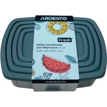 Набір контейнерів ARDESTO Fresh 4шт Grey (AR1312R)