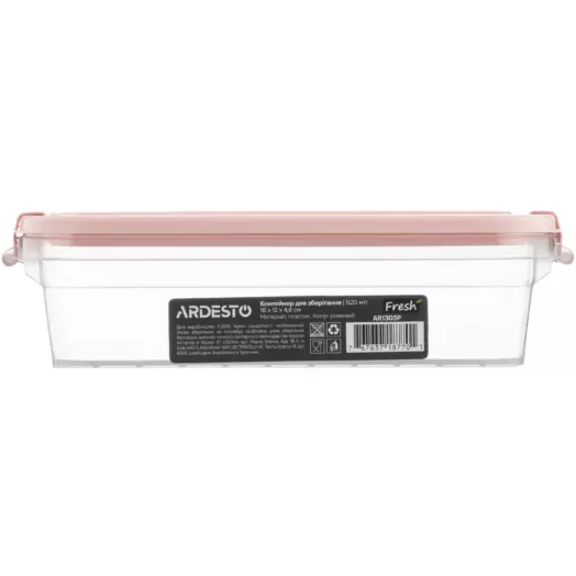 Контейнер ARDESTO Fresh 0.52 л Pink (AR1303P) Об’єм 0.52