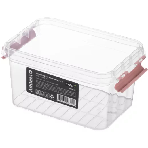 Контейнер ARDESTO Fresh 1.2 л Pink (AR1304P) Об’єм 1.2