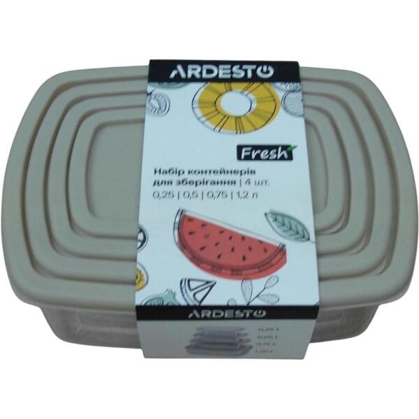 Набор контейнеров ARDESTO Fresh Beige 4 шт (AR1312B)